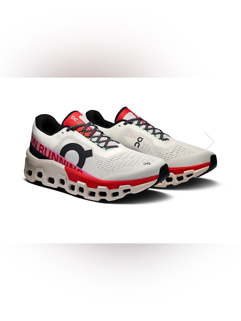Men’s ON Cloud Running Sneakers Cloudmonster 2 Monster 10 Ivory/Silver Comfort